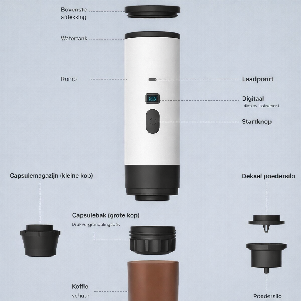 Portable coffee maker - Omdat compromissen niet bij jou passen